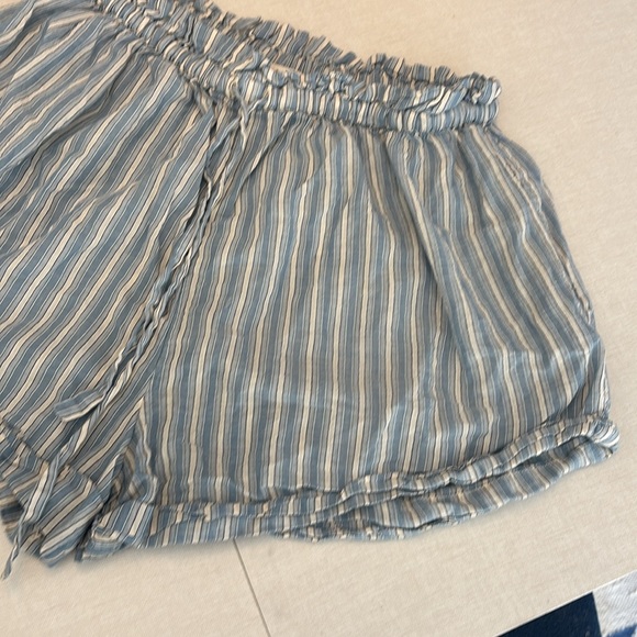 Doen Blue and White Striped Women's Pajama Shorts - Picture 5 of 17